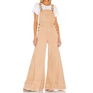 Show Me Your Mumu San Fran Overalls in Tan